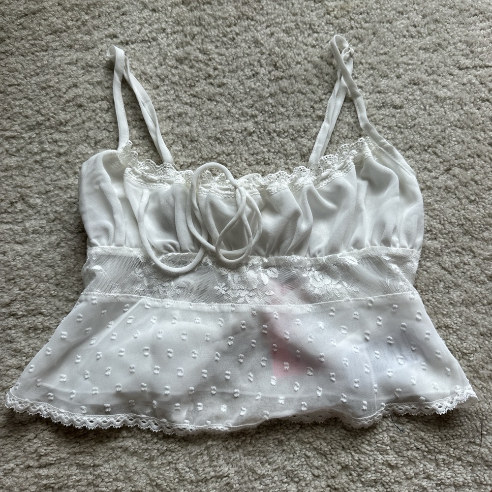 Edikted White Lace Camisole